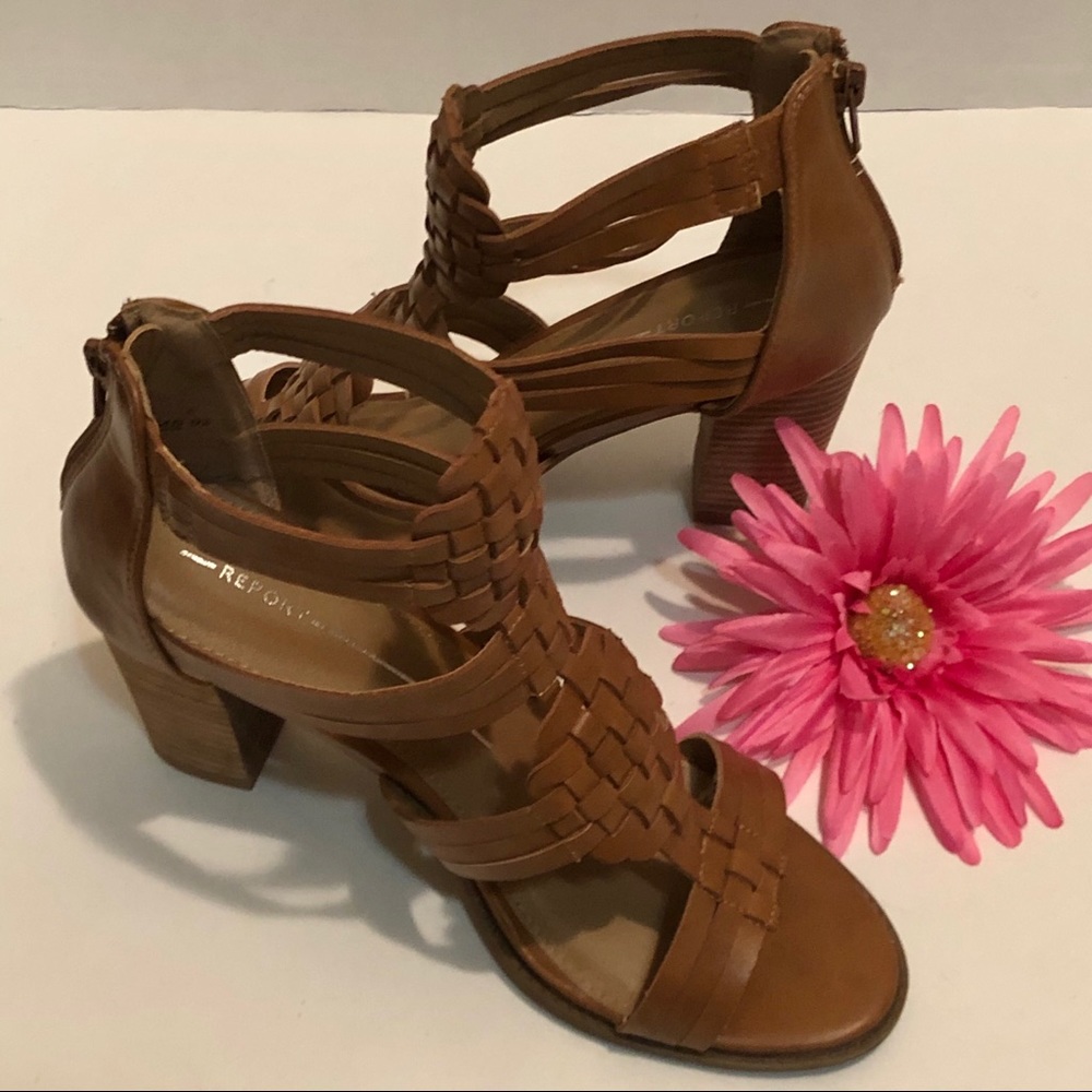 REPOST Caged heel sandal.